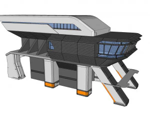 Sci-fi architecture 3 3D Model