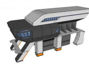 Sci-fi architecture 3 3D Model