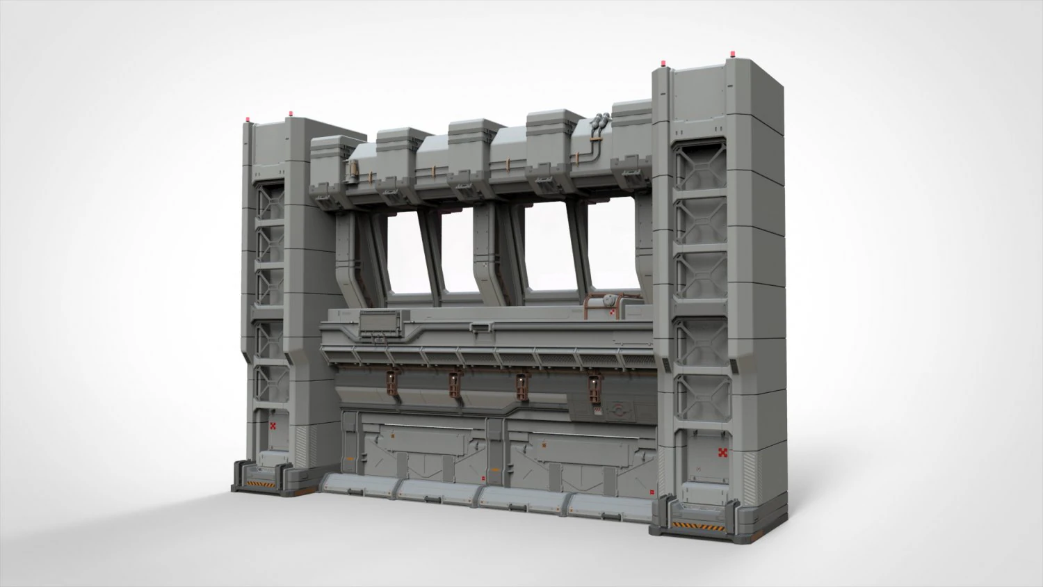 Sci fi modular environment 5 3D Model .c4d .max .obj .3ds .fbx .stl .blend 