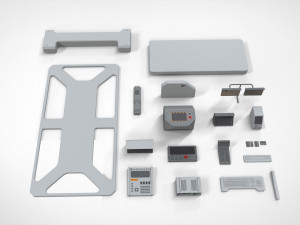 Sci-fi architecture elements collection 23 3D मॉडल