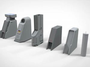 Sci-fi architecture elements collection 23 3D Model
