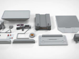 Sci-fi architecture elements collection 23 3D Model