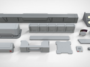 Sci-fi architecture elements collection 23 3D मॉडल
