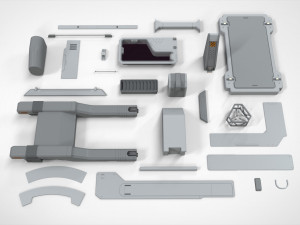 Sci-fi architecture elements collection 23 3D मॉडल