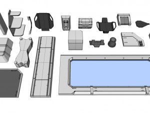 Sci-fi architecture elements collection 23 3D मॉडल