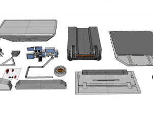Sci-fi architecture elements collection 23 3D Model