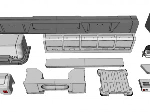 Sci-fi architecture elements collection 23 3D मॉडल