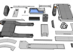 Sci-fi architecture elements collection 23 3D Model