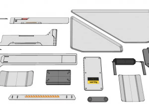 Sci-fi architecture elements collection 23 3D Model