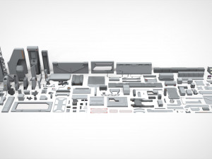 Sci-fi architecture elements collection 23 3D मॉडल