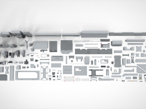 Sci-fi architecture elements collection 23 3D मॉडल