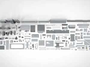 Sci-fi architecture elements collection 23 3D Model