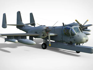 Grumman ov-1d mohawk 3D Model