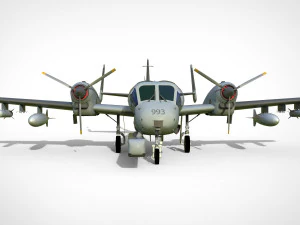 Grumman ov-1d mohawk 3D Model
