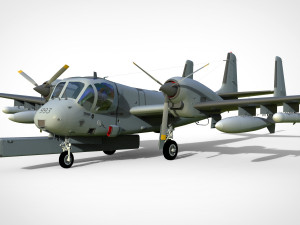 Grumman ov-1d mohawk Modelo 3D