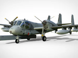 Grumman ov-1d mohawk 3D Model