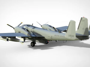 Grumman ov-1d mohawk 3D Model