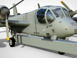 Grumman ov-1d mohawk Modelo 3D