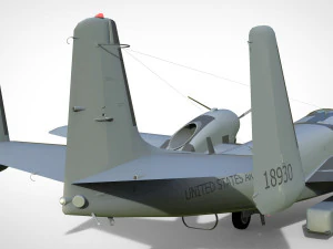 Grumman ov-1d mohawk 3D Model