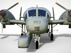 Grumman ov-1d mohawk 3D Model