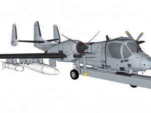 Grumman ov-1d mohawk 3D Model