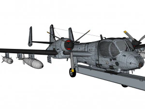 Grumman ov-1d mohawk 3D Model