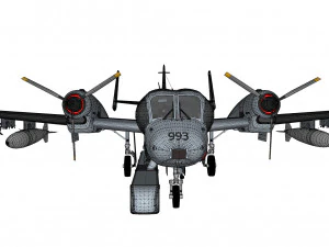 Grumman ov-1d mohawk 3D Model