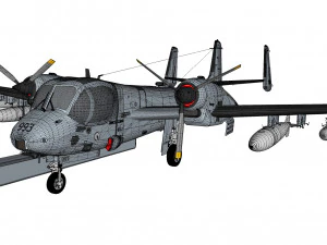 Grumman ov-1d mohawk 3D Model