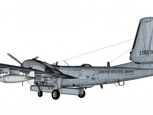 Grumman ov-1d mohawk 3D Model