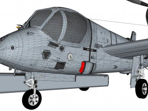 Grumman ov-1d mohawk 3D Model