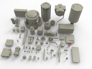Mechanics collection 1 kitbash Modelo 3D