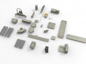 Mechanics collection 1 kitbash Modelo 3D