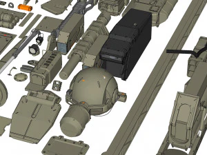 Mechanics collection 1 kitbash 3D Model