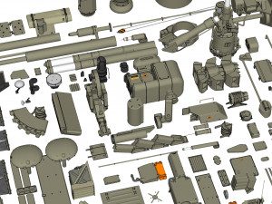 Mechanics collection 1 kitbash Modelo 3D
