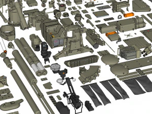 Mechanics collection 1 kitbash 3D Model