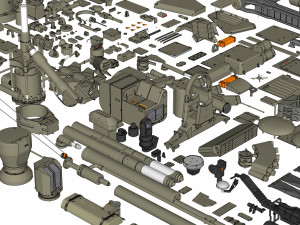 Mechanics collection 1 kitbash Modelo 3D