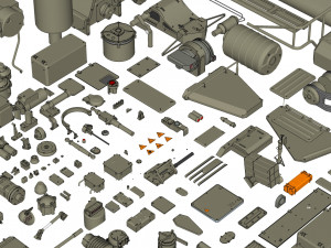 Mechanics collection 1 kitbash Modelo 3D