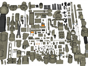 Mechanics collection 1 kitbash Modelo 3D