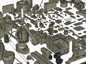 Mechanics collection 1 kitbash Modelo 3D
