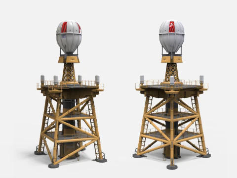 Science-Fiction-Antennensammlung 1 3D Modell