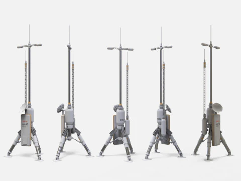 Science-Fiction-Antennensammlung 1 3D Modell