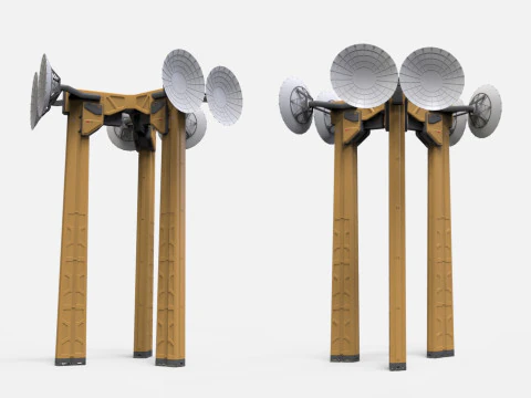 Science-Fiction-Antennensammlung 1 3D Modell