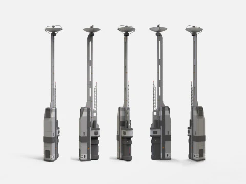 Science-Fiction-Antennensammlung 1 3D Modell