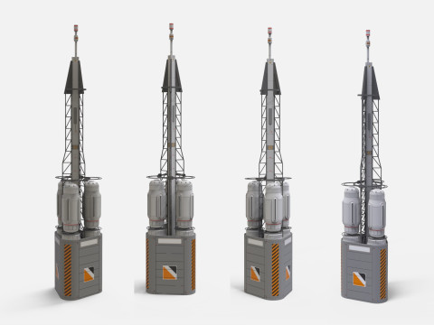 Sci-Fi antenna collection 1 3D मॉडल