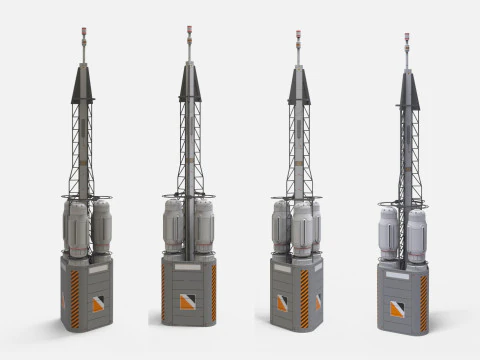 Science-Fiction-Antennensammlung 1 3D Modell