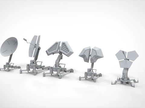 Science-Fiction-Antennensammlung 1 3D Modell