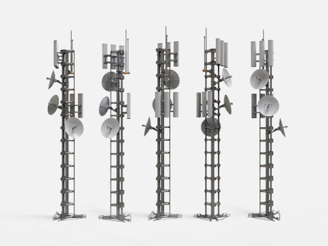 Science-Fiction-Antennensammlung 1 3D Modell