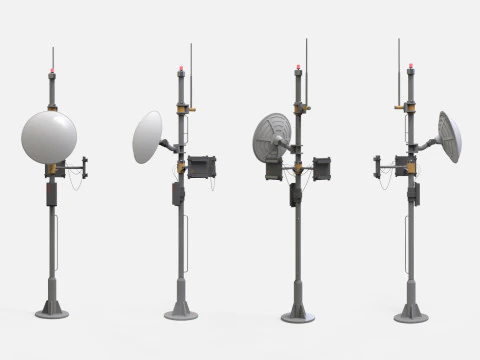 Science-Fiction-Antennensammlung 1 3D Modell