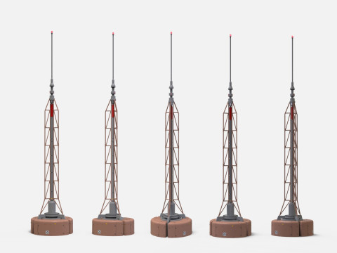Sci-Fi antenna collection 1 3D मॉडल
