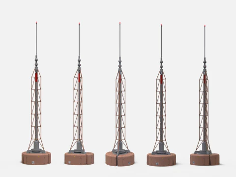 Science-Fiction-Antennensammlung 1 3D Modell